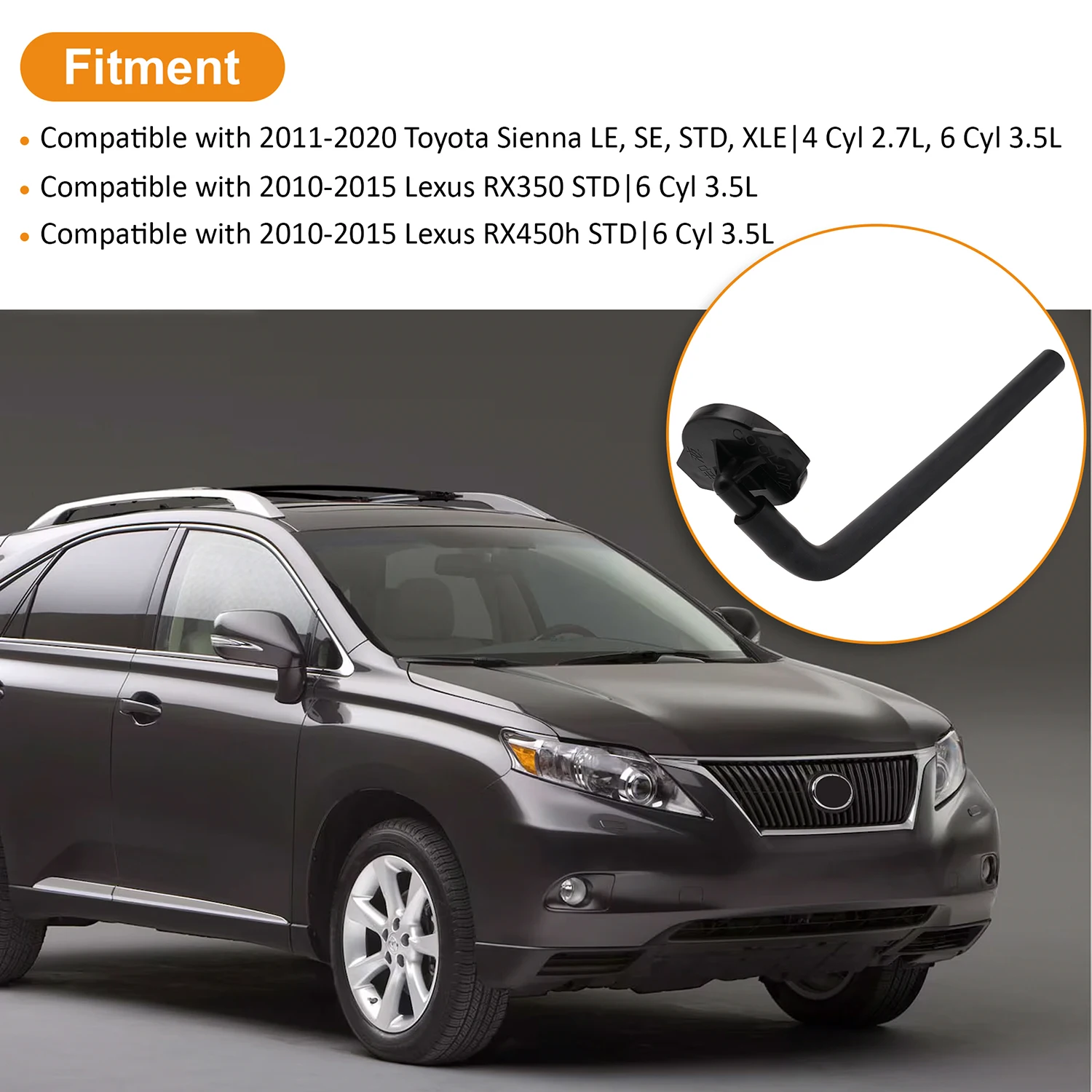 Для крышки перелива охлаждающей жидкости Toyota 2011-2020 Sienna 16405-0P040