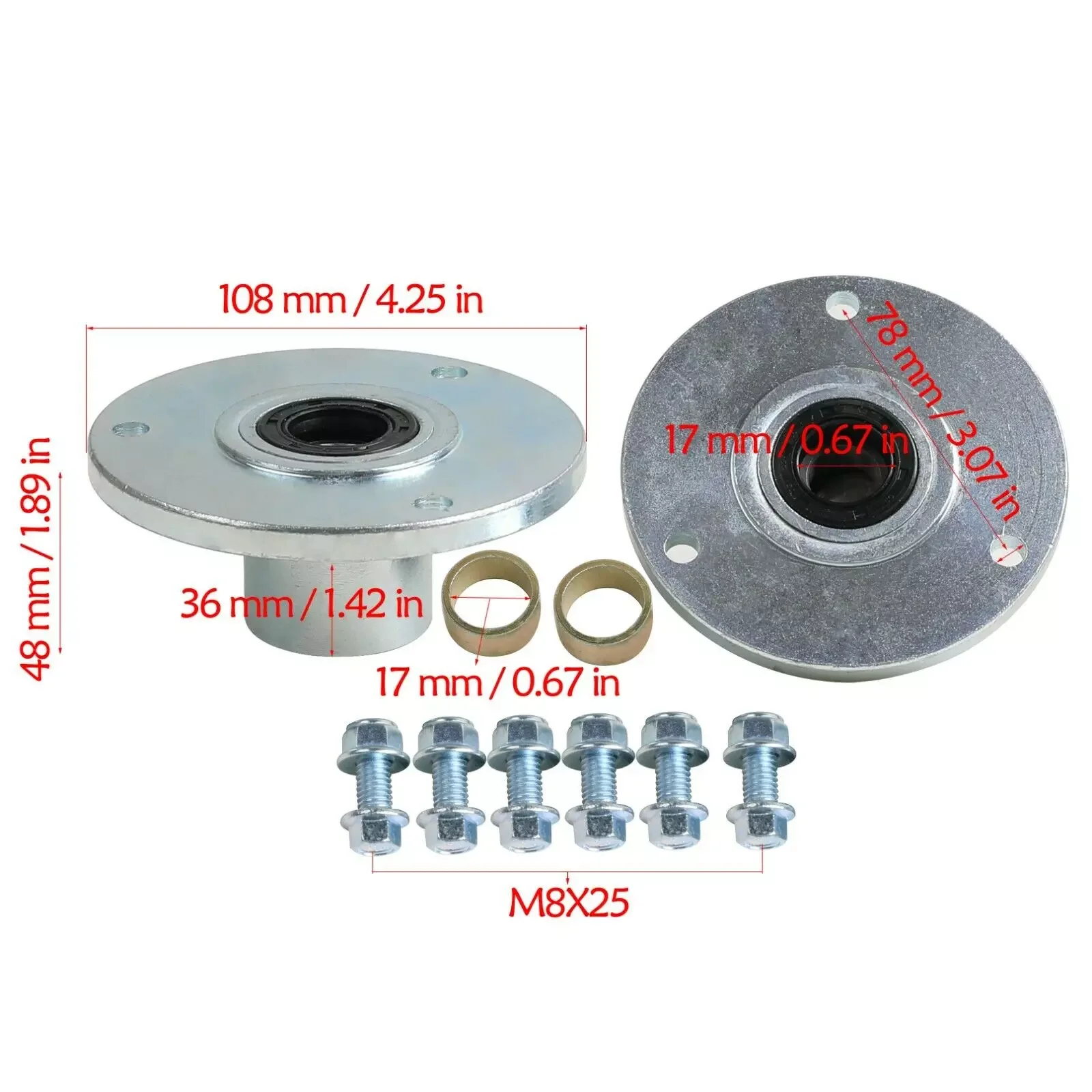 ępiona piasta koła 17 mm przedniego drążka kierowniczego 23T do ATV Go Kart Quad Trike Garnitur 5'' 6'' Buggy