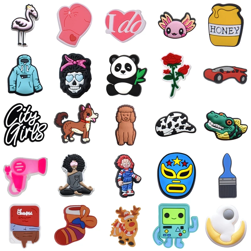 

Set Jeans Girl Shoes Accessories Decorations for Croc Gifts Kids Women Charm Boy Men Para Pins Wholesale Bulk Packs Shoe Charms