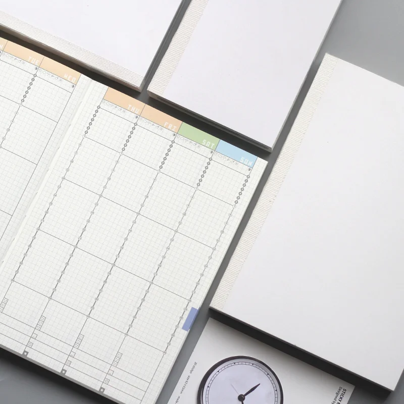 

Fromthenon Undated Daily Weekly Monthly Plan Refill Planner Organizer Agenda Notebook Grid Journal A5A6 School Stationery