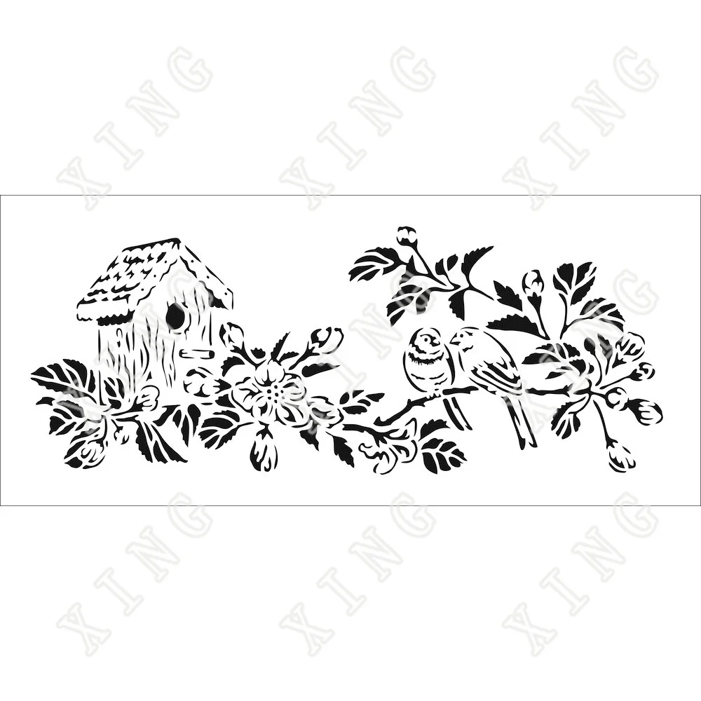 

2022 New Arrival Birdhouse Couple Slimline Stencils handmade Diy Scrapbooking Paper Craft Mold Photo Album Background Decoration