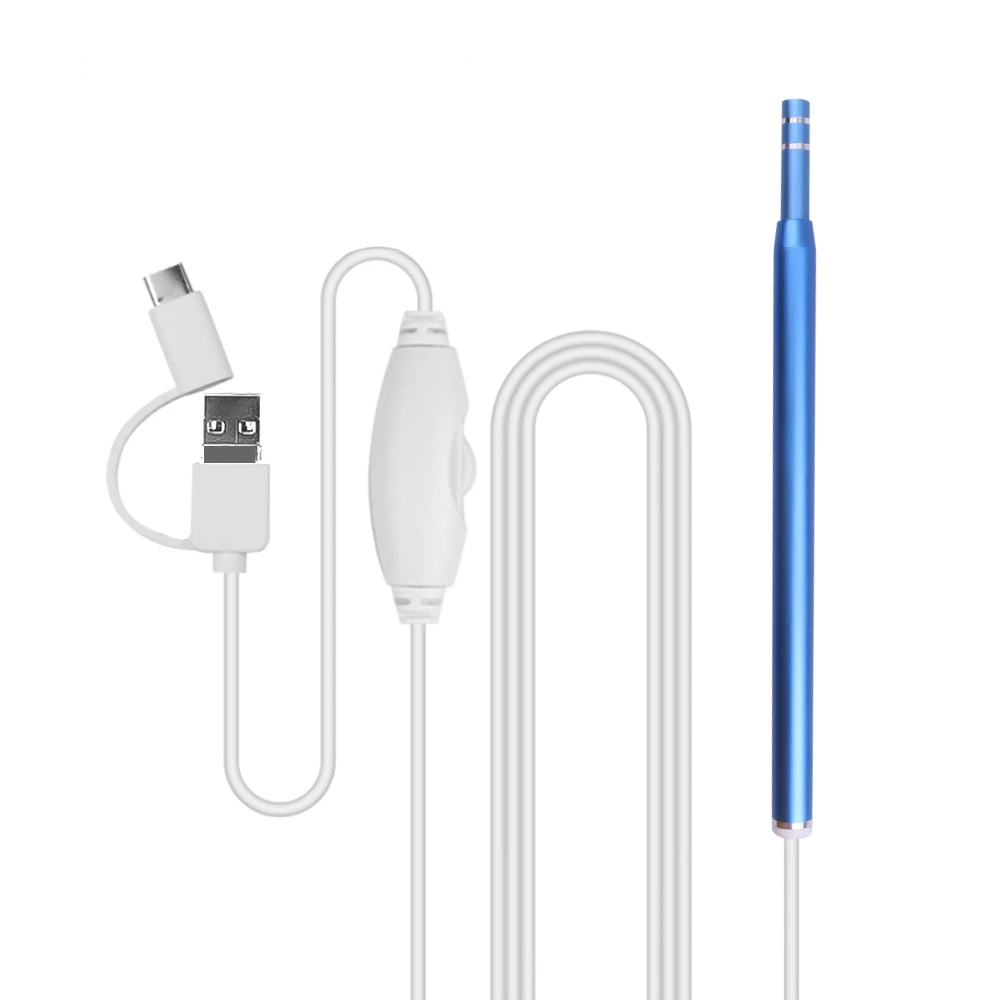 

Отоскоп для чистки ушей 3 в 1, 5,5 мм, со светодиодной подсветодиодный кой