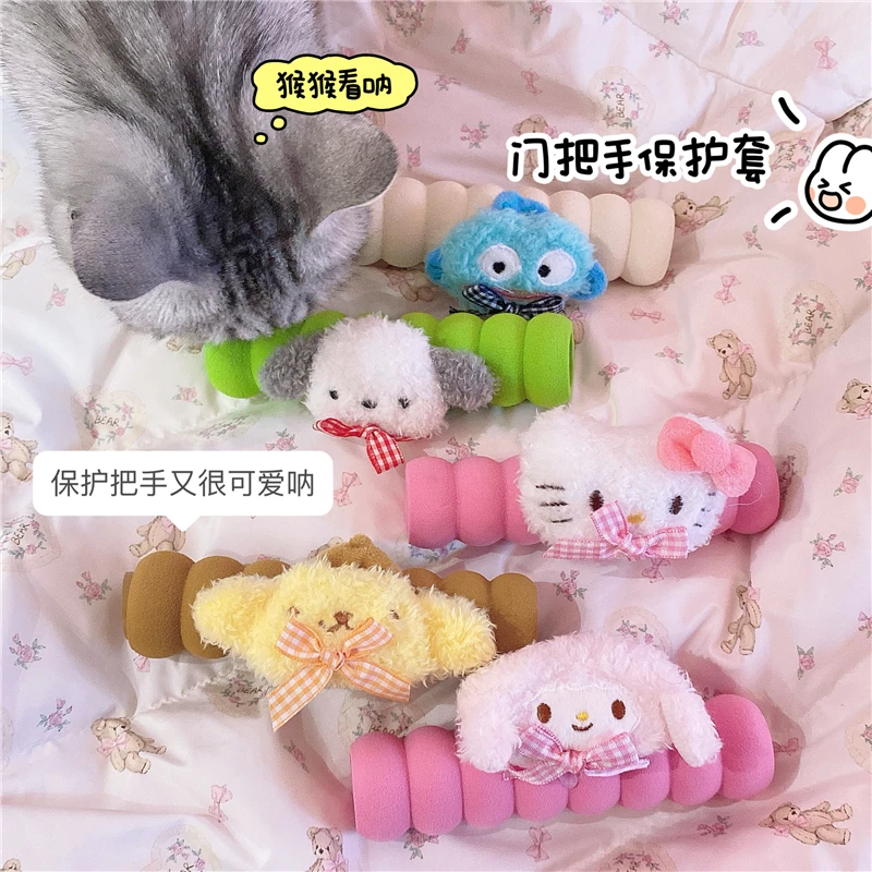 Kawaii Hello Kitty My Melody противоударные перчатки для дверных ручек милые антистатические