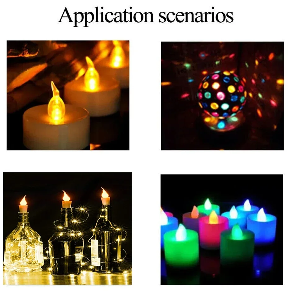 20 шт. 3 мм 5 светодиодная свеча мерцающая 5-12 В постоянного тока предварительно