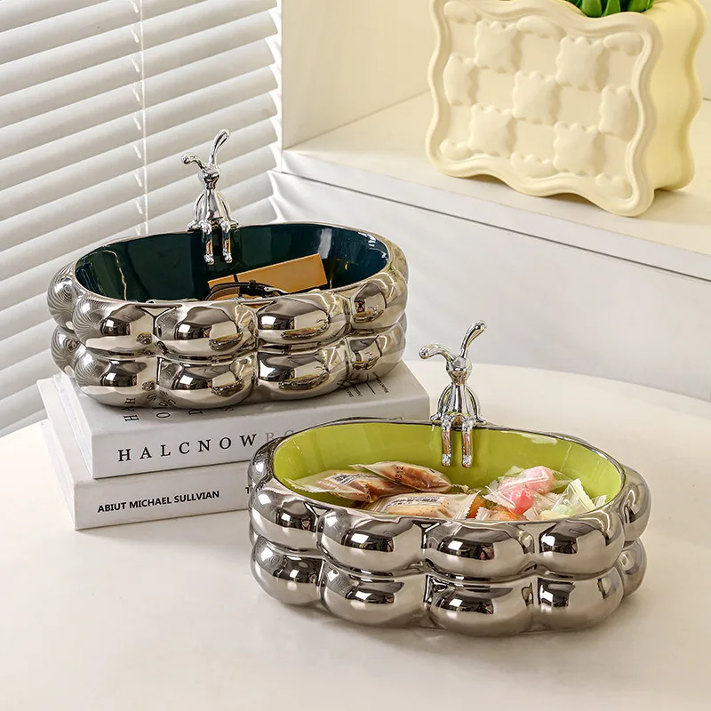 

Ceramic jewelry storage tray creative ornaments luxury round tray
