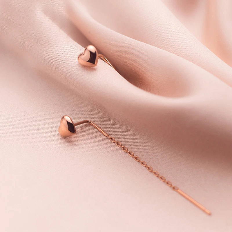 MloveAcc сердце кисточка женские серьги-капли из стерлингового серебра 925 пробы