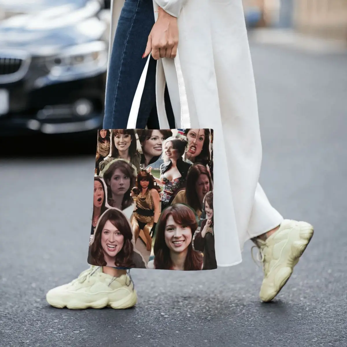 The Office Erin Hannon - Ellie Kemper Women Canvas Handbag Large Capacity Shopper Bag Tote Bag withSmall Shoulder Bag