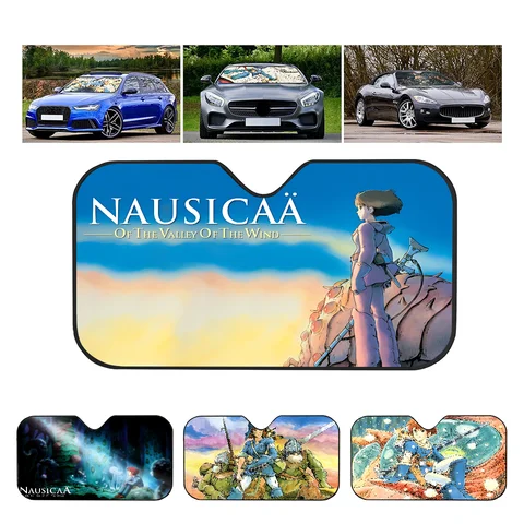 Автомобильный Солнцезащитный Козырек Nausicaa Valley Of The Wind 70x130 См, Полиэстер, Лобовое Стекло