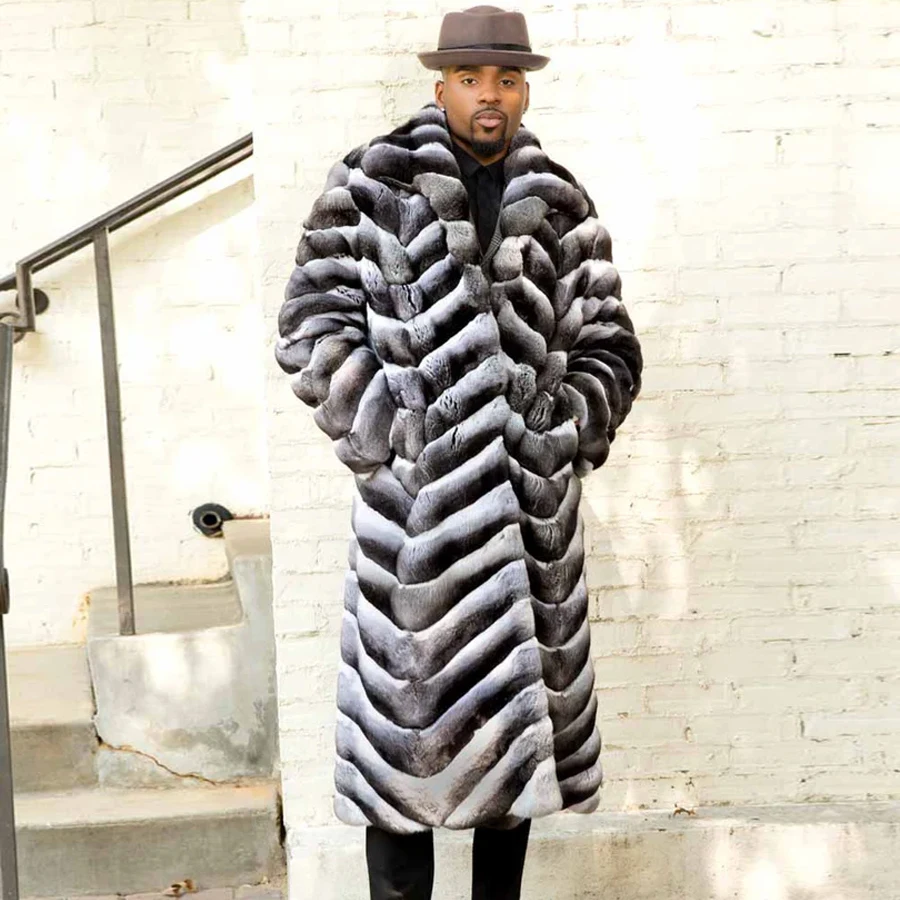 Мужская зимняя куртка из натурального меха