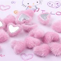 10pc cute plush heart shaped accessories garment sewing handmade craft supplies children diy filler materials wedding decoration