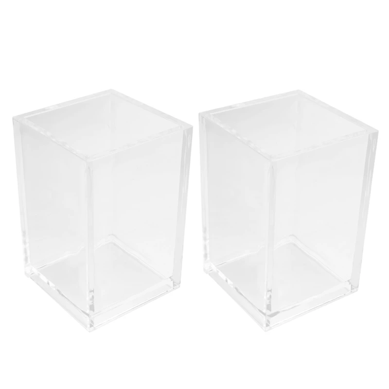 

Acrylic Pen Holder 6 Pack,Clear Desktop Pencil Cup Stationery Organizer For Office Desk Accessory