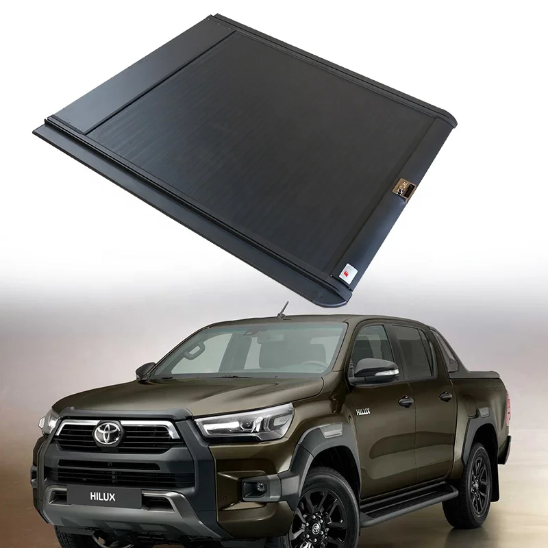 

Chinese manufacture retractable tonneau cover pickup truck bed cover roller lid for Toyota Hilux