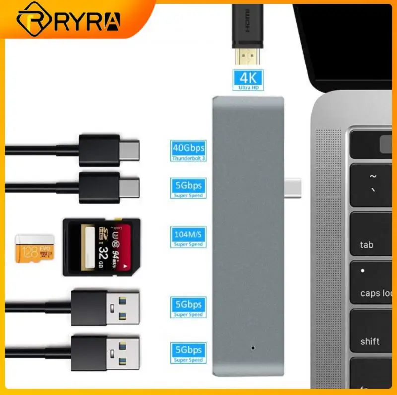 

Многофункциональный адаптер 7 в 1 USB C 3.1 Type C в HDMI-совместимый 4K Φ 3,0 адаптер концентратор преобразователь источник питания SD TF кардридер конце...