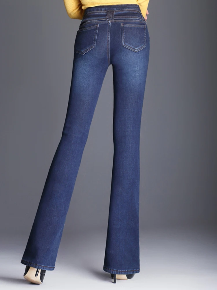 Xisteps 2022 Autumn Winter Warm Velvet Jeans Women Vintage Skinny Jeans Female Stretch Trousers Women Denim Pants With Belt