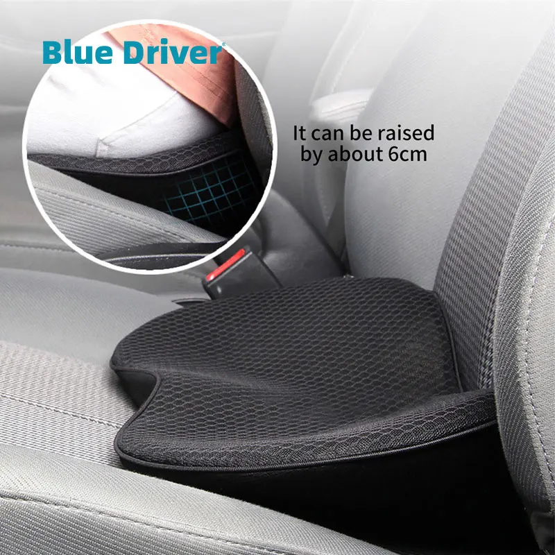 

2 In 1 Car Seat Cushion Driver Seat Memory Foam Cushion Cushion Pillow Cushion Protection Waist Breathable Increase Hip
