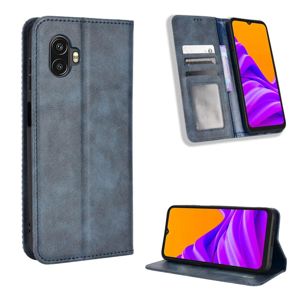 

Premium PU Leather Case For Galaxy Xcover6 Pro Magnet Flip Book Case Cover on For Samsung Galaxy Xcover 5 6 4 4S