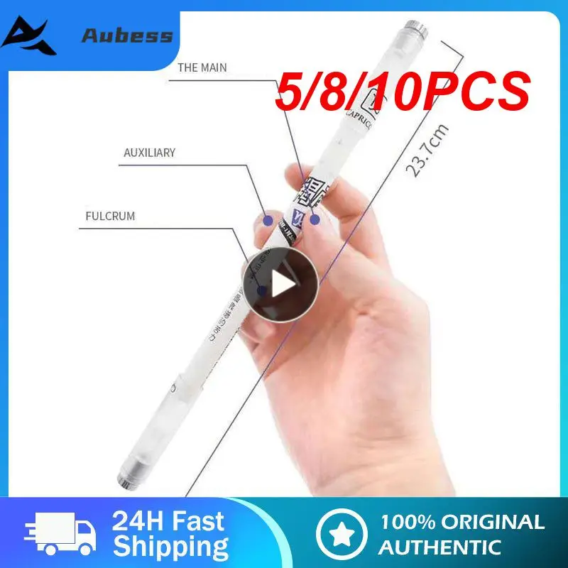 

5/8/10PCS Plastic Ballpoint Random Gel Pen Flexible With Light Spinning Pen Gift Student Pencil Balance Led Flash Rotating