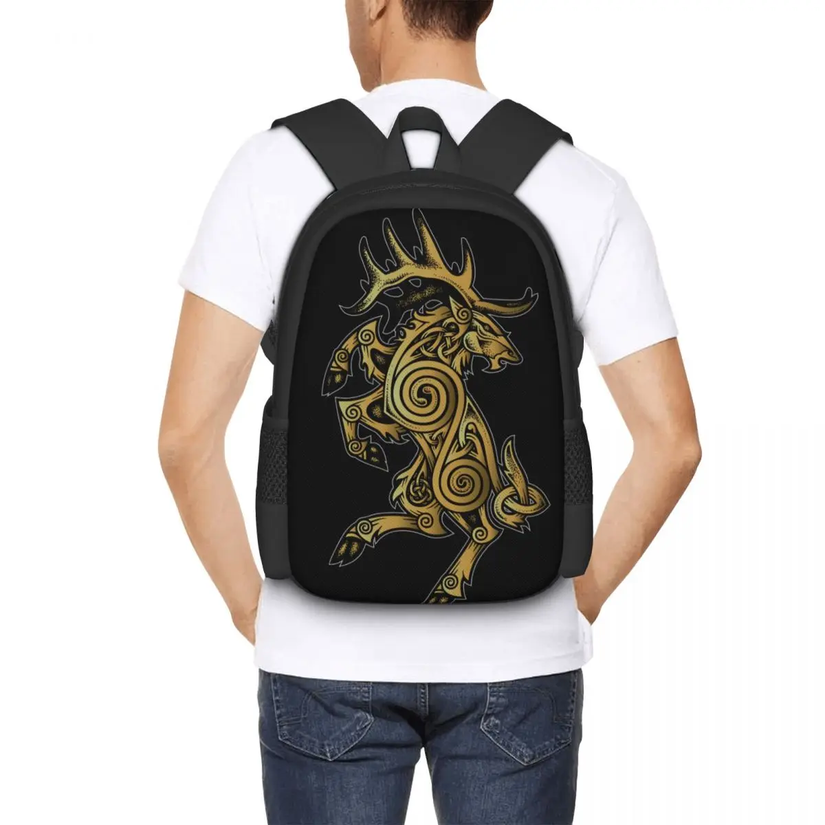 Celtic Elk Rampant Backpack for Girls Boys Travel RucksackBackpacks for Teenage school bag