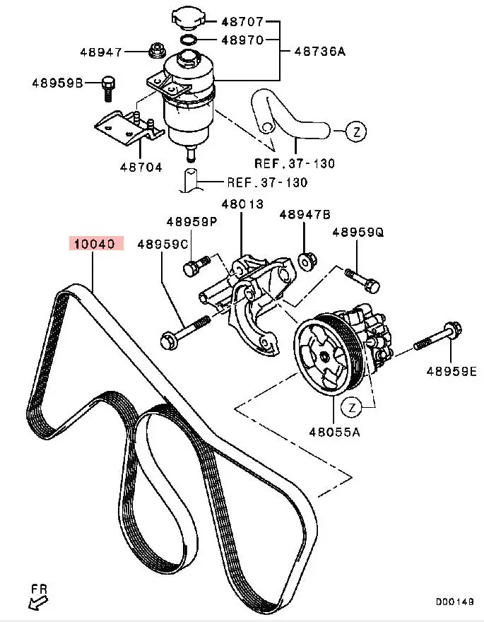 PAJERO3/4 MK3/4 V70W V60W V90W V80W BELT ALTERNATOR &amp OTHERS 4451A095 6PK2410 2009-2022