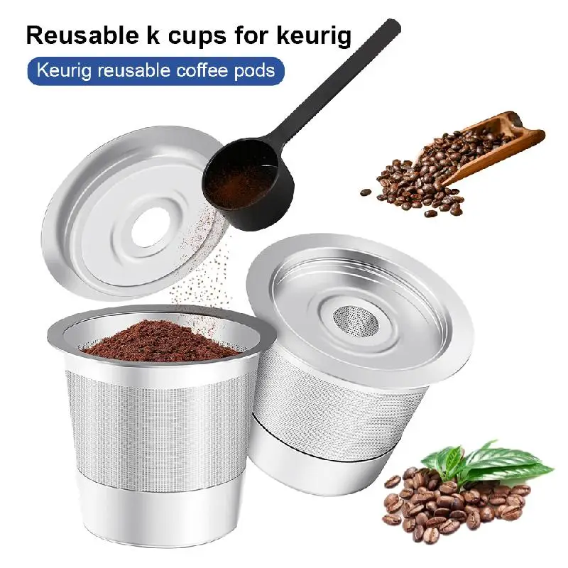 2 многоразовых капсулы для кофе K-cup: многоразовые K-Cup из нержавеющей стали —