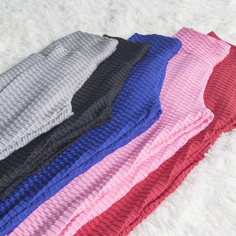 Women High Waist Bubble Butt Leggings Push Up Fitness Legging   Pants Sportswear Jeggings Women Quick-drying Elastic Leggings