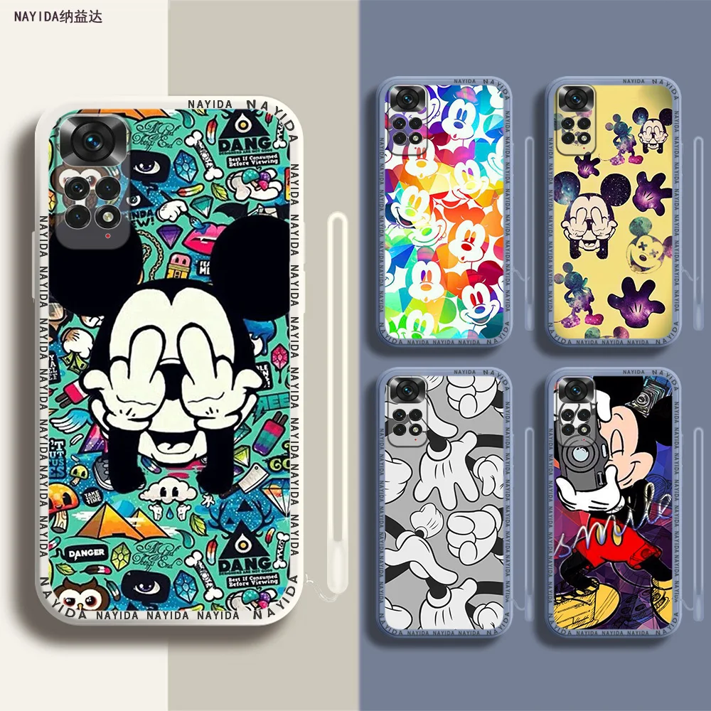 

Phone Case For Xiaomi Redmi Note 12 11 12S Pro Plus 12c 11a 4G 5G Soft Silicone Cover Disney Mouse Mickey and Minnie