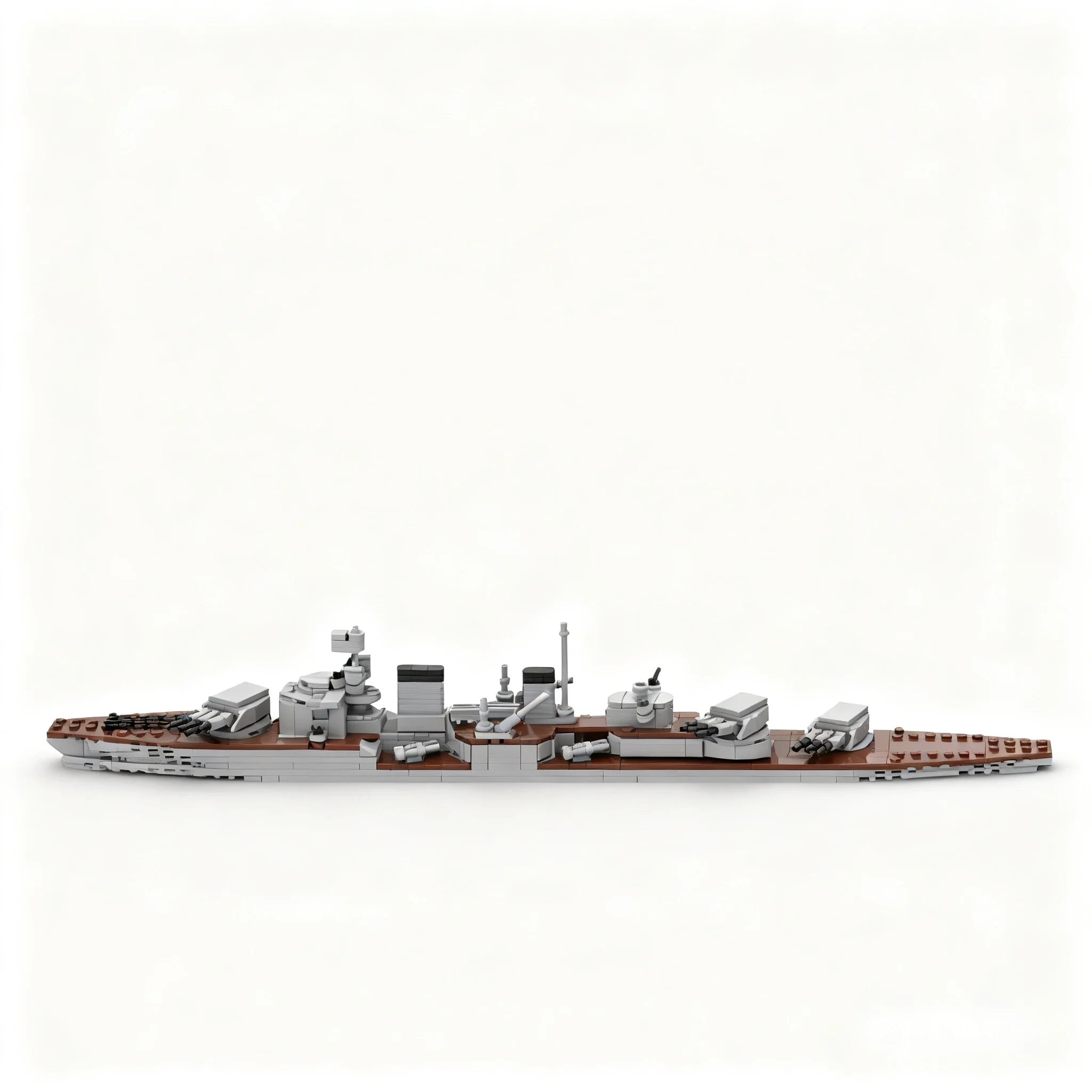 Фото 399 деталей MOC: Классический крейсер KMS Königsberg, конструктор, модель для сборки, развивающая игрушка для детей, подарок на Рождество №3