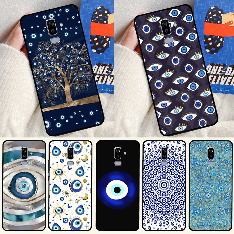 Evil Eye Case For Samsung Galaxy J8 A6 A8 J4 J6 Plus A7 A9 2018 J1 J3 J7 J5 2016 A3 A5 2017 Cover