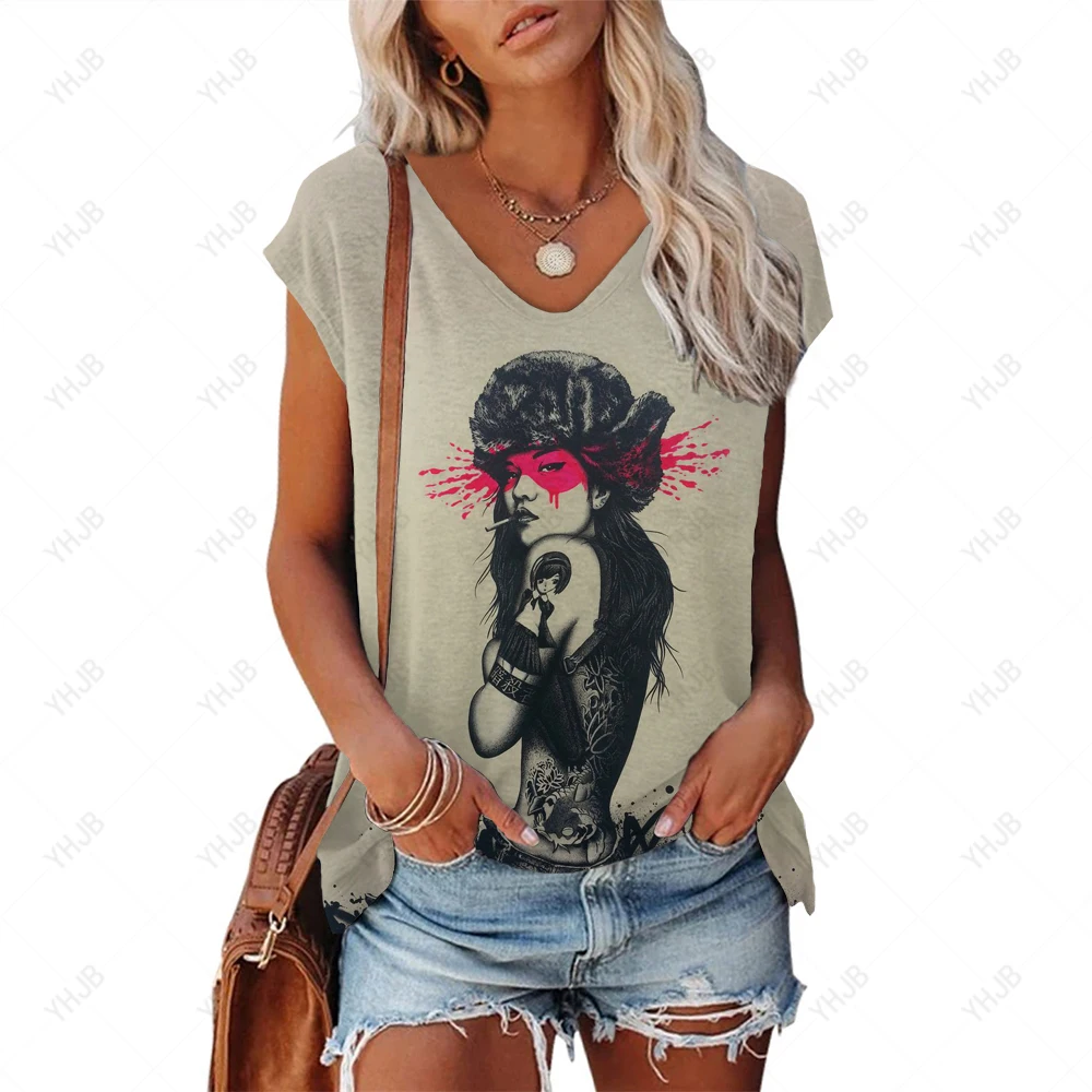 

Женская футболка с градиентным позолоченным узором, свободная футболка в стиле Харадзюку с креативным принтом