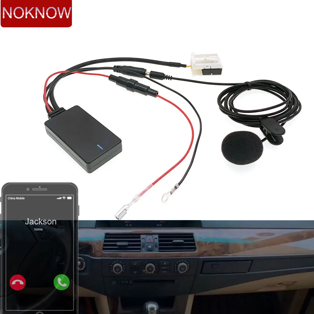 Car Bluetooth 5.0 Kit Aux In cavo Audio Wireless Mic adattatore vivavoce per BMW E60 E63 E64 E66 E81 E82 E70 E90 E91 E92