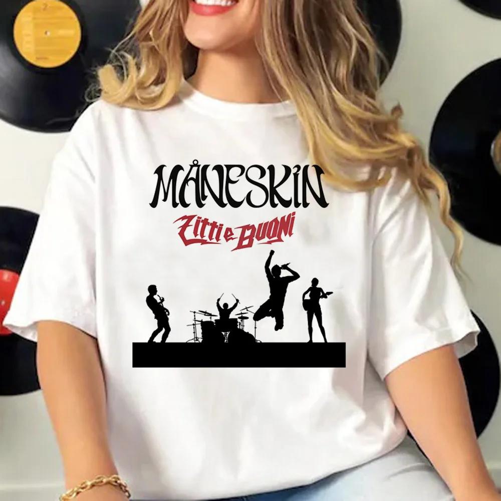 Футболка Maneskin женская из мягкой ткани дизайнерская одежда y2k