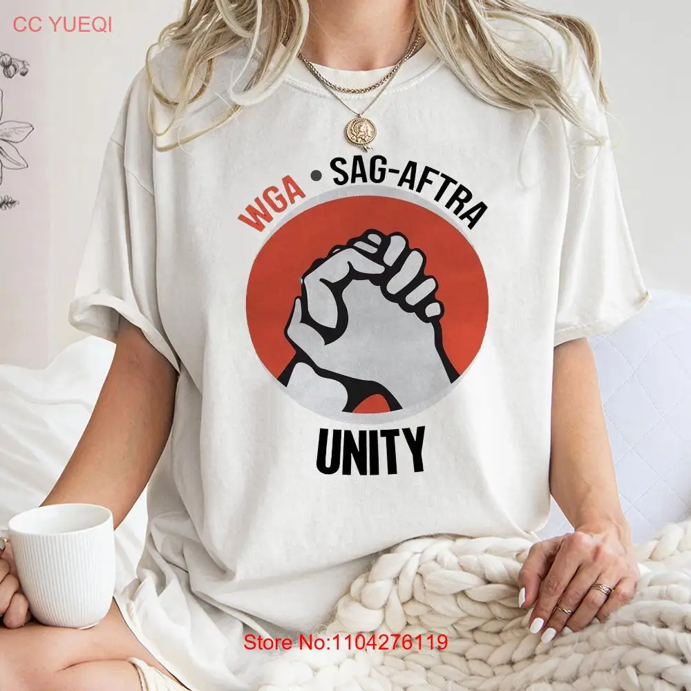 Футболка Wga Sag Aftra Unity трендовая уникальная футболка с длинными или короткими