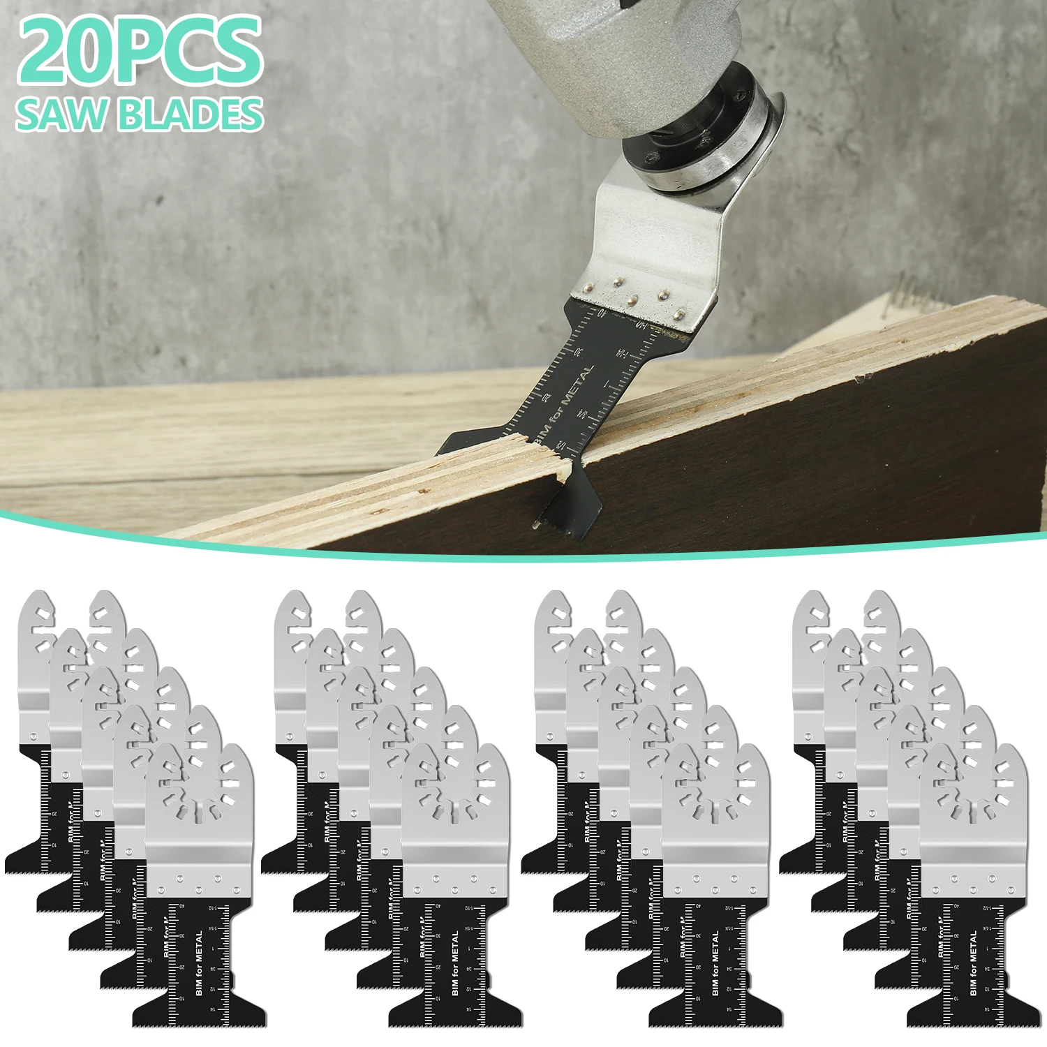 

20 шт. многофункциональные лезвия, биметаллические Осциллирующие лезвия пилы, быстросъемные Осциллирующие лезвия, высокоточные быстрорежущие лезвия пилы
