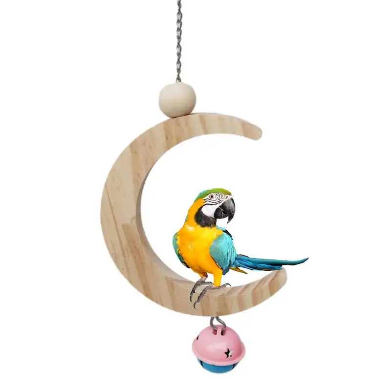 

Parrots Toys Moon-shaped Parrot Swing Bird Accessories For Pet Toy Swing Stand Budgie Parakeet Cage Vogel Speelgoed Parkiet