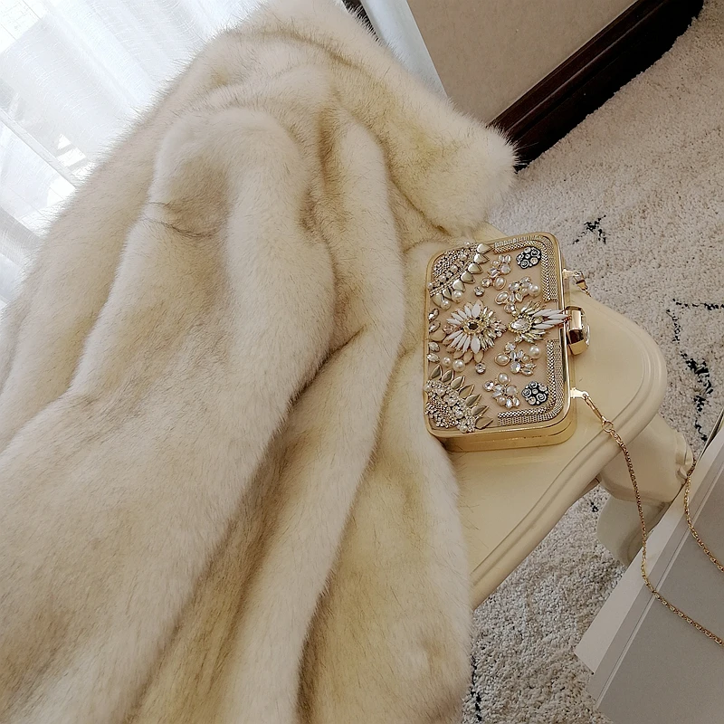 New Arrival Women Jacket Fur Coat Fur Mink Fur Thick Winter High Street Other Slim Real Fur Women's Winter Coats Free Shipping