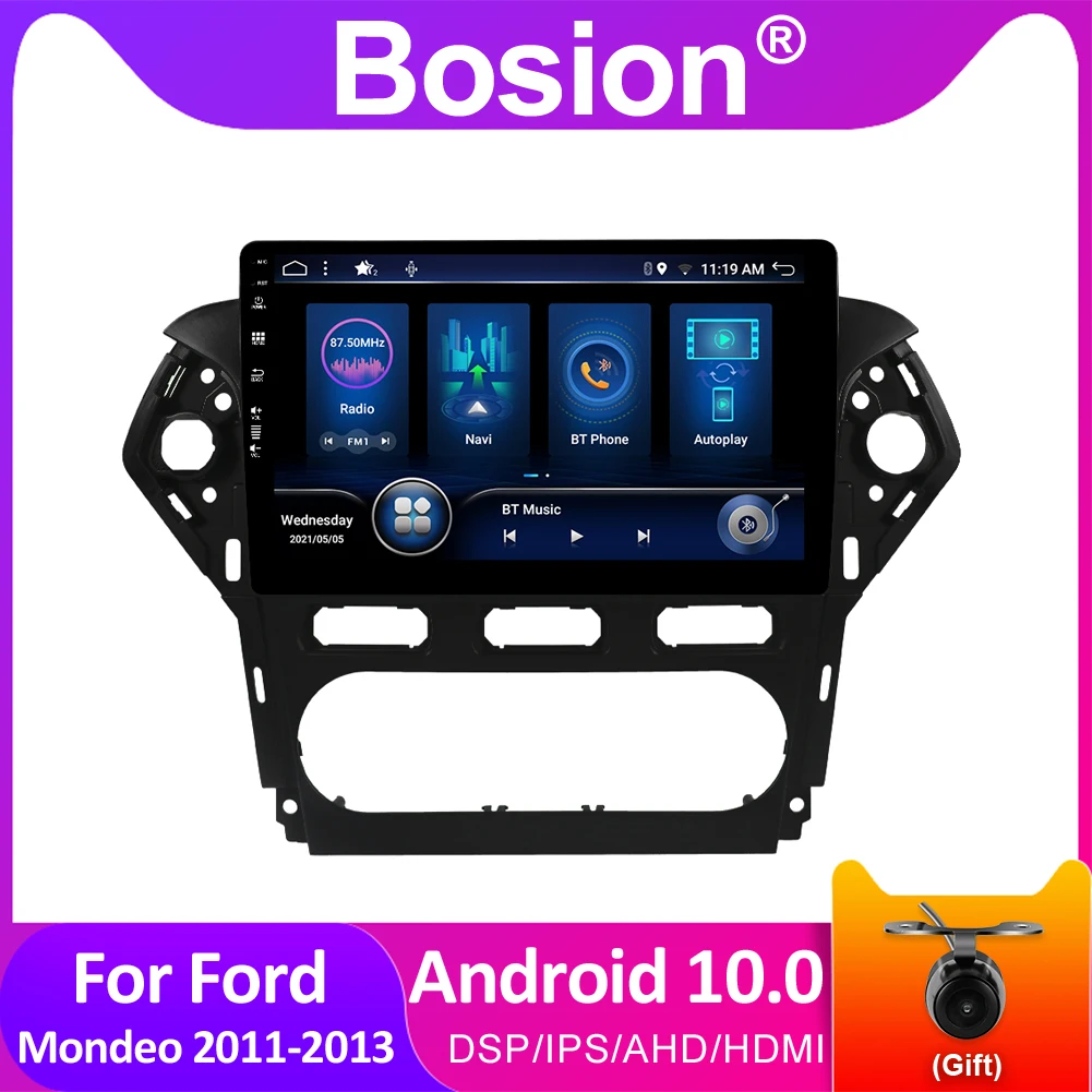 

Bosion Android 10 Car DVD Multimedia Player For Ford Mondeo 2011-2013 GPS Navigation IPS DSP 4GB+64GB Car Radios 2 din