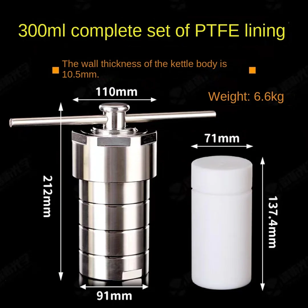 

5-500 мл гидротермальный Автоклавный реактор с гидротермическим синтезом камеры PTFE