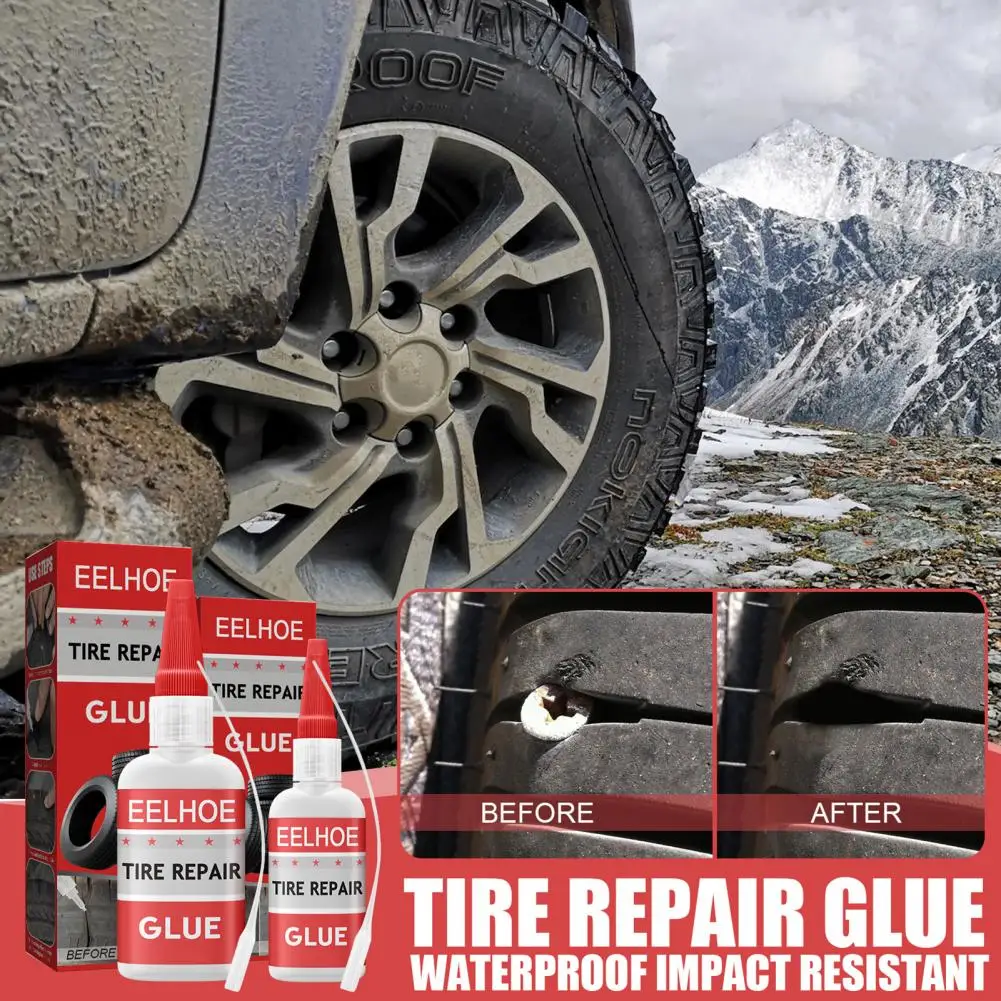 50ml Tire Repair Glue Car Bicycle Motorcycle Tire Repair Glue Car Tire Sole Repair Instant Glue Multi-purpose Super Glue