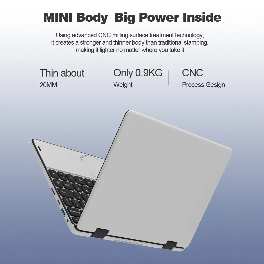 Мини-ноутбук CRELANDER 10 95 дюйма сенсорный экран Intel N100 процессор Windows 11 512 ГБ M2 SSD 2 в 1