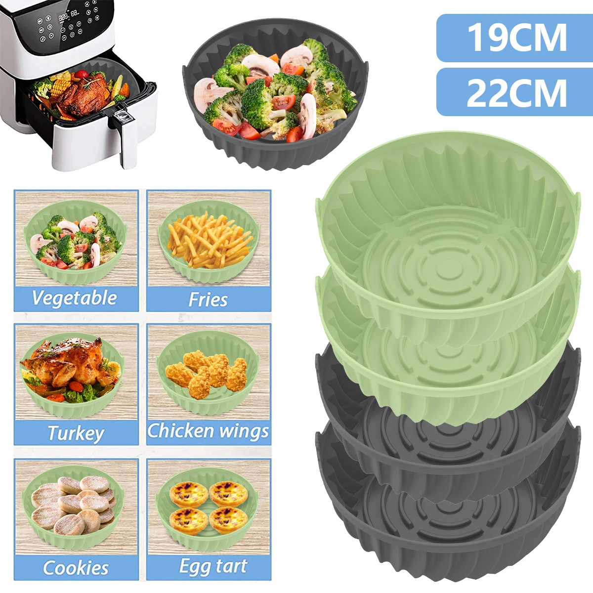 

2 шт., силиконовая подставка для фритюрницы с ручкой