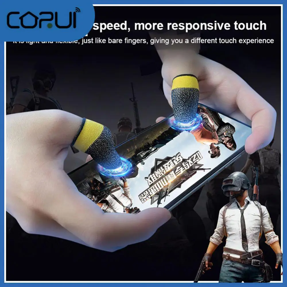 

Anti Slip High Sensitivity Game Fingertip Cover Easily Adjustable Touch Screen Finger Cover Flexible Cotton Material Breathable