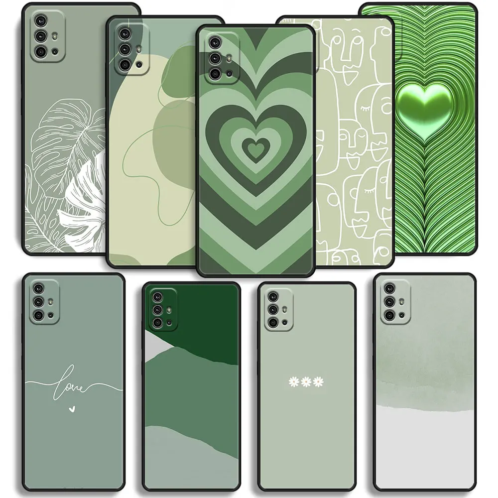 

Мягкий чехол Capinha для сотового телефона Motorola Moto G60 Edge 20 30 G Stylus G8 Plus G50 G30 One Fusion G9 Play Hyper Art ходить Green Phone