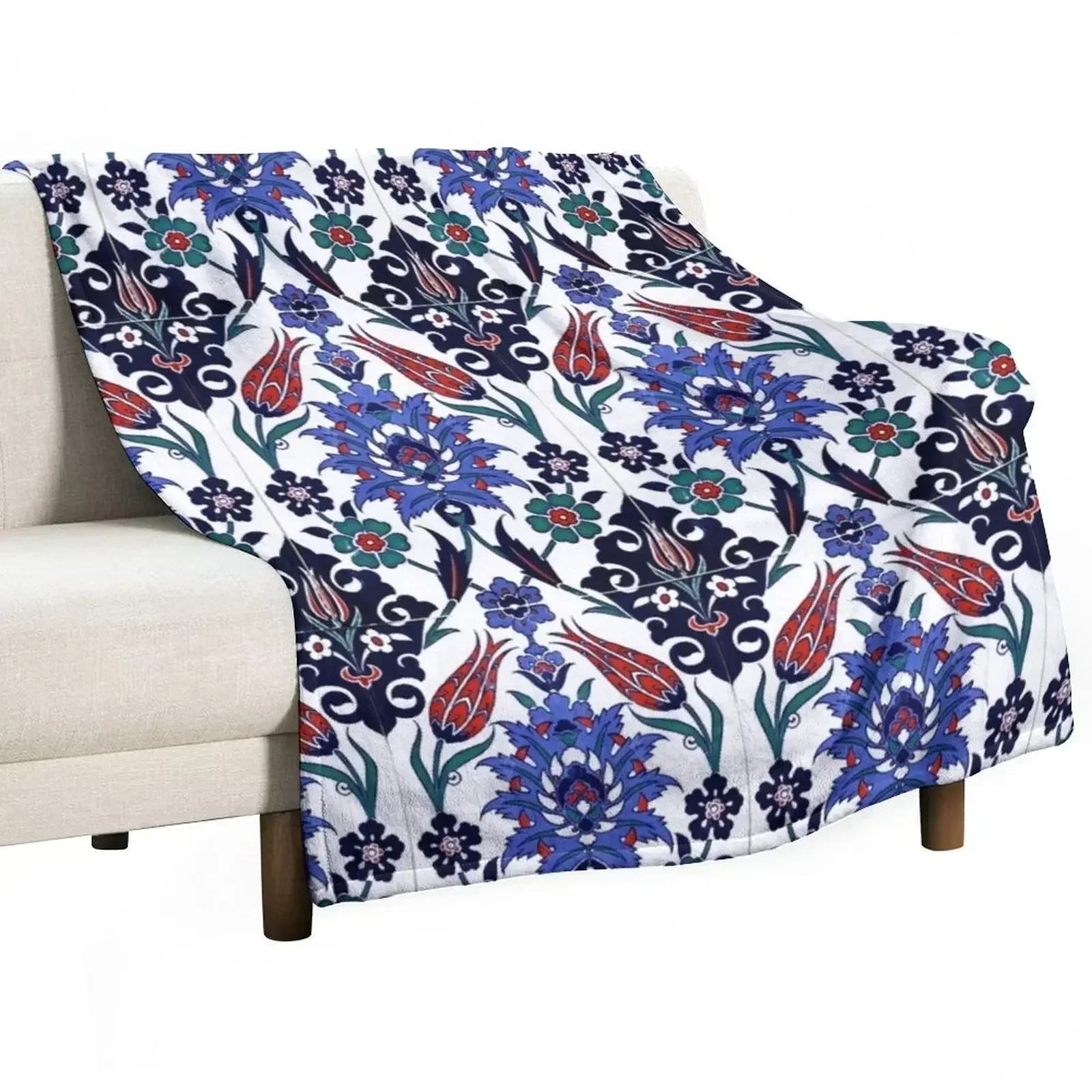 Турецкий тюльпан мотив плитка узор плед одеяло мягкие кровати Рождественское