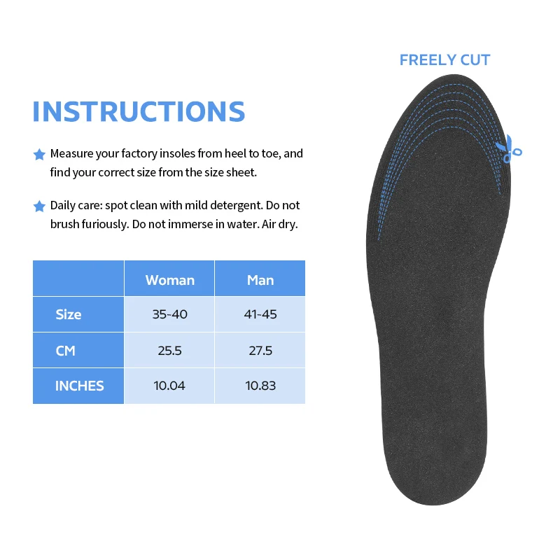 FootMaster 4D Memory Foam Orthopedic Insoles For Shoes Women Men Flat Feet Arch Support Massage Plantar Fasciitis Sports Pad