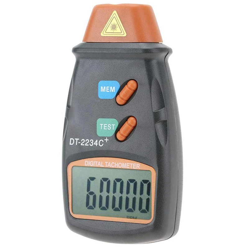 

ABSF Digital Tachometer, DT-2234C+ Non-Contact Mini RPM Tester Meter LCD Display Handheld Digital Photo Tachometer