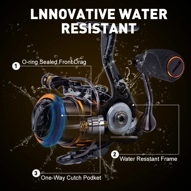 Kingdom Hot Micro FLY Spinning Fishing Reel 800 1000 2000 3000 8+1BB 5.2:1 Saltwater Fishing Reels Carp Fishing Equipment Tackle