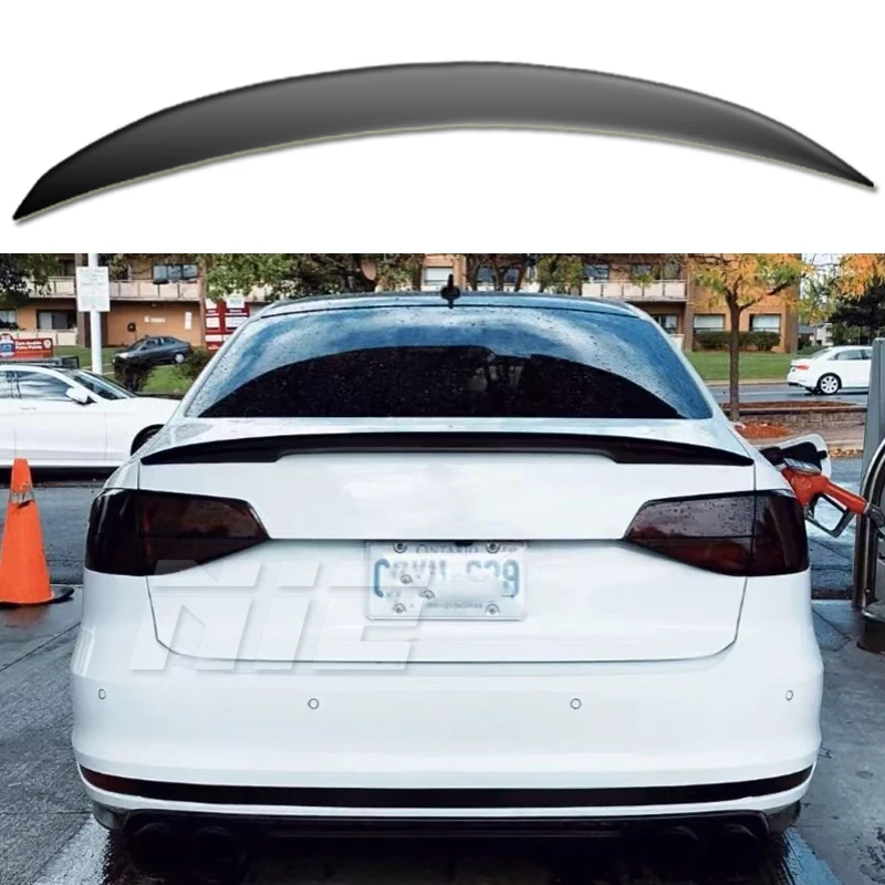 Для Volkswagen Sagitar Jetta MK6 2012-2018 глянцевый черный/кованый задний спойлер из настоящего