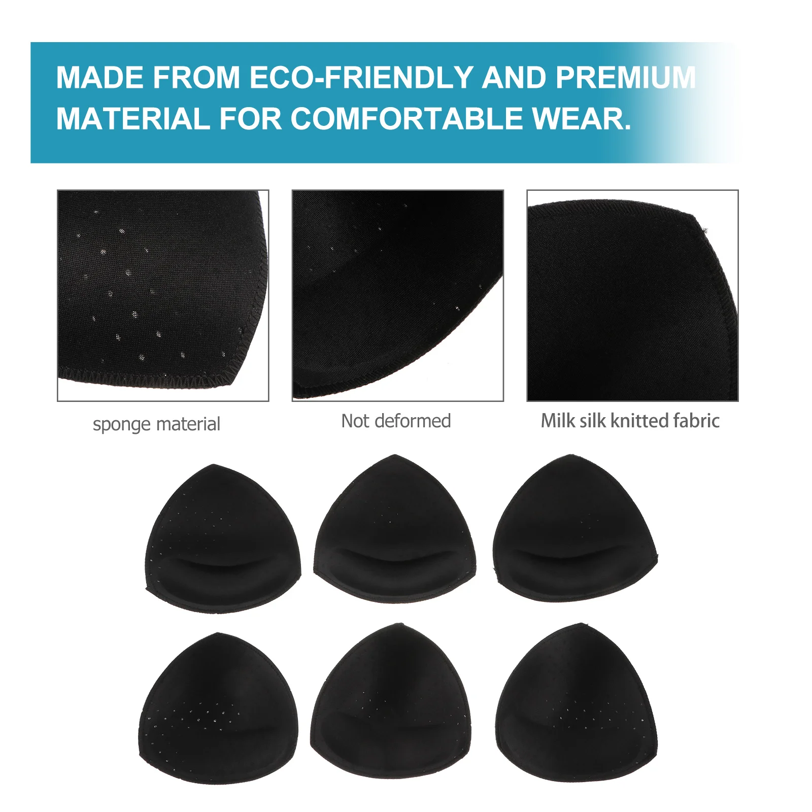 3 пары вставок для груди купальника спортивные подушечки мягкие вкладыши