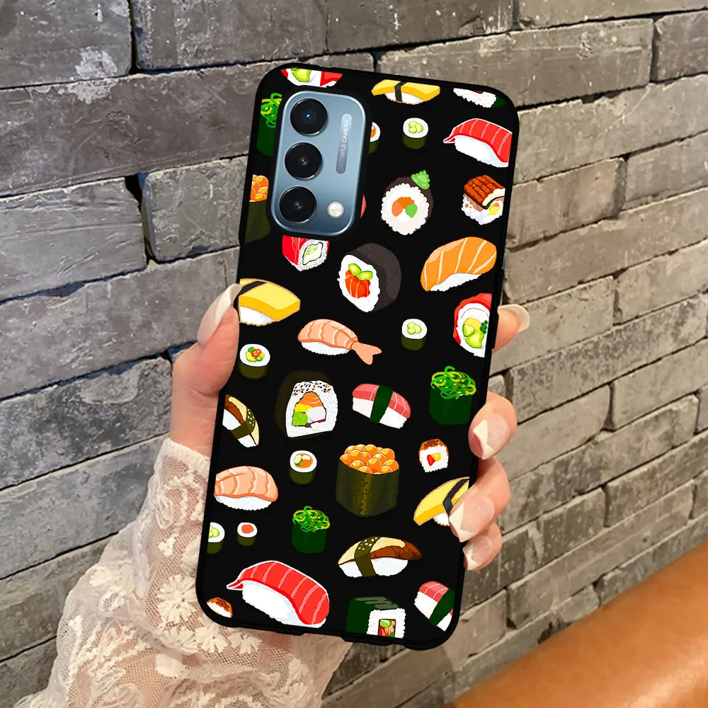 

Sushi Fruit Phone Case for Oneplus 9RT 5G 6T 6 9R 10Pro 8 8Pro 8T 9 9Pro Nord N10 2 5G N100 N200 7 7Pro 7T Pro Silicone Cover