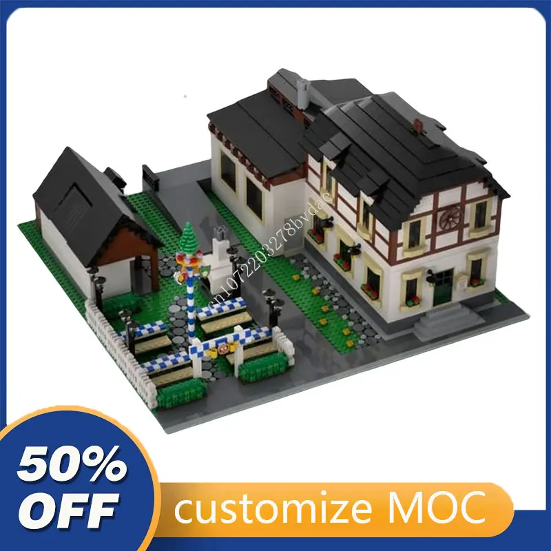 

4552 шт. индивидуальная модульная немецкая пивоварня MOC, модель уличного вида, строительные блоки, кирпичи, детская игрушка на день рождения, рождественский подарок